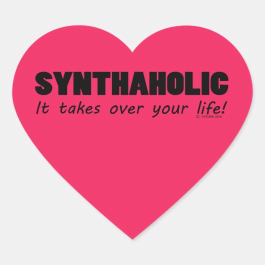 Synthaholic Life Heart Sticker (Vorderseite)