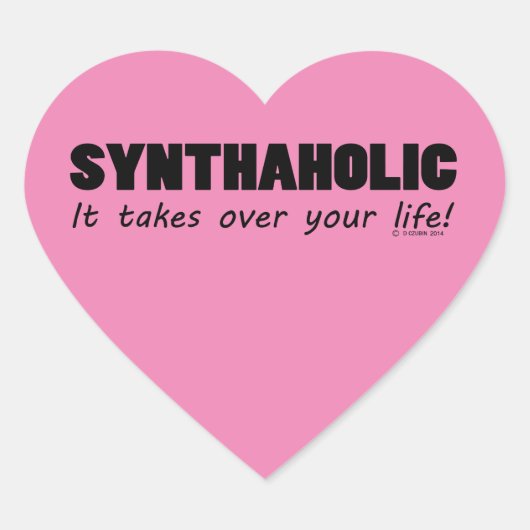 Synthaholic Life Heart Sticker (Vorderseite)