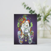 Synthea Psytrance Tattoo Disk Jockey Fee Postcard Postkarte (Stehend Vorderseite)