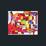 Synthesis - Etude No. 4: The Ultimate Convergence  Leinwanddruck<br><div class="desc">Experience the powerful energy of 'Synthesis - Etude No. 4', the final chapter in this series of mystical explorations. This artwork is a bold fusion of various geometric archetypes—stars, circles, and jagged peaks—all converging into a single, vibrant narrative. With its intense warm tones and complex layering, it serves as a...</div>