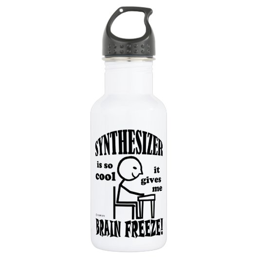 Synthesizer, Brain Freeze Edelstahlflasche (Vorderseite)