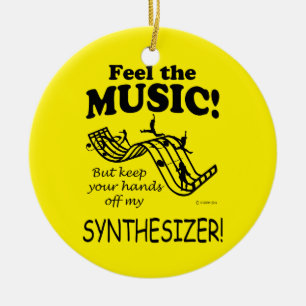 Synthesizer fühlen sich wie Musik Keramik Ornament