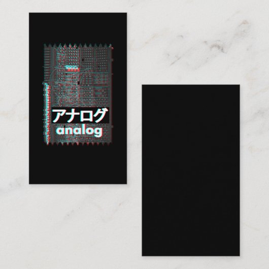 Synthesizer Glitch japanisches Analog Modular Synt Visitenkarte (Vorne/Hinten)