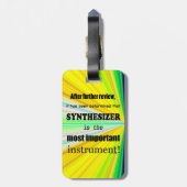 Synthesizer ist das wichtigste Instrument Gepäckanhänger (Rückseite vertikal)