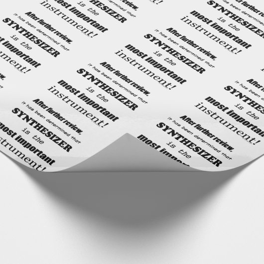 Synthesizer ist das wichtigste Instrument Geschenkpapier (Ecke)