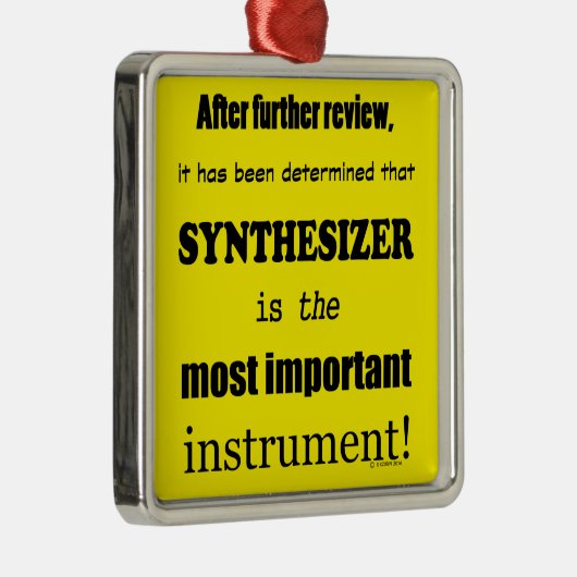 Synthesizer ist das wichtigste Instrument Ornament Aus Metall (Rechts)