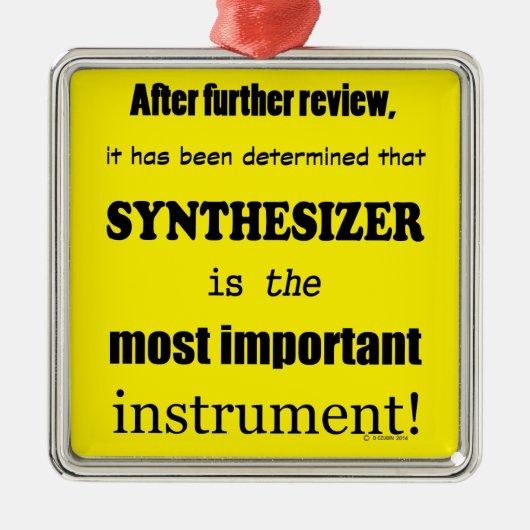Synthesizer ist das wichtigste Instrument Ornament Aus Metall (Vorne)