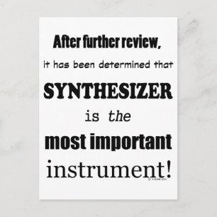 Synthesizer ist das wichtigste Instrument Postkarte