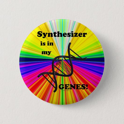 Synthesizer ist in meinen Genen Button (Vorderseite)