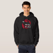 Synthesizer Japanischer Analog Synthwave Techno Sy Hoodie (Vorne ganz)