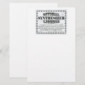 Synthesizer-Lizenz Briefpapier (Vorne/Hinten)