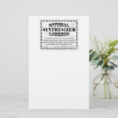 Synthesizer-Lizenz Briefpapier (Stehend Vorderseite)