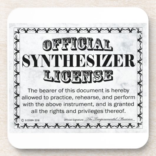 Synthesizer-Lizenz Untersetzer (Vorderseite)