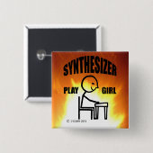 Synthesizer Play Girl Button (Vorne & Hinten)