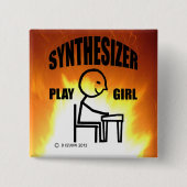 Synthesizer Play Girl Button (Vorderseite)