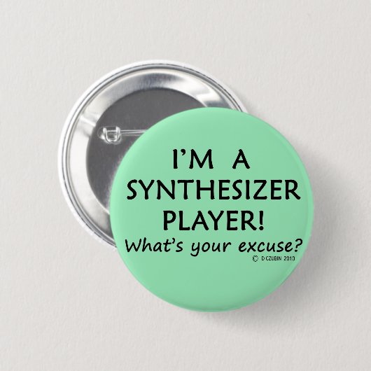 Synthesizer Player Entschuldigung Button (Vorne & Hinten)