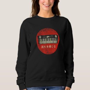 Synthesizer Retro Vintage Techno Dj Keyboard Produ Sweatshirt