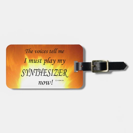 Synthesizer-Stimmen sagen, müssen spielen Gepäckanhänger (Vorderseite horizontal)