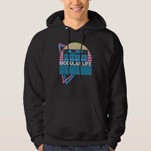 Synthesizer Synth Electronic Musician Modular Life Hoodie (Vorderseite)