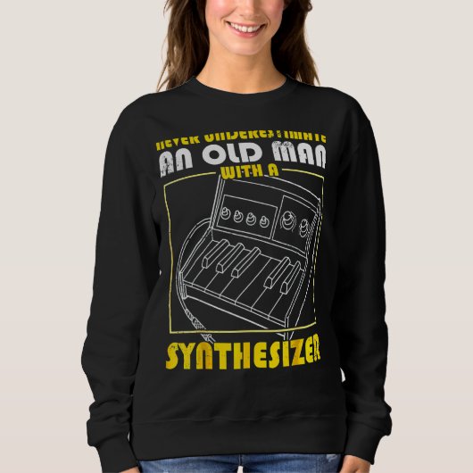 Synthesizer Synth Keyboard Electronic Musicians Mo Sweatshirt (Vorderseite)