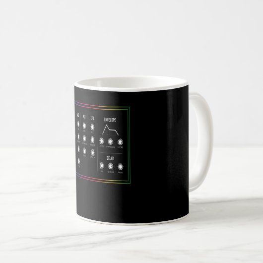 Synthesizer-Synthi-Musik Kaffeetasse (VorderseiteRechts)