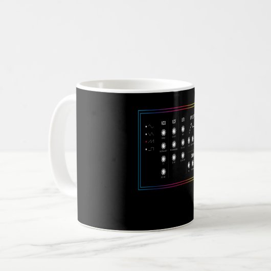 Synthesizer-Synthi-Musik Kaffeetasse (Vorderseite Links)