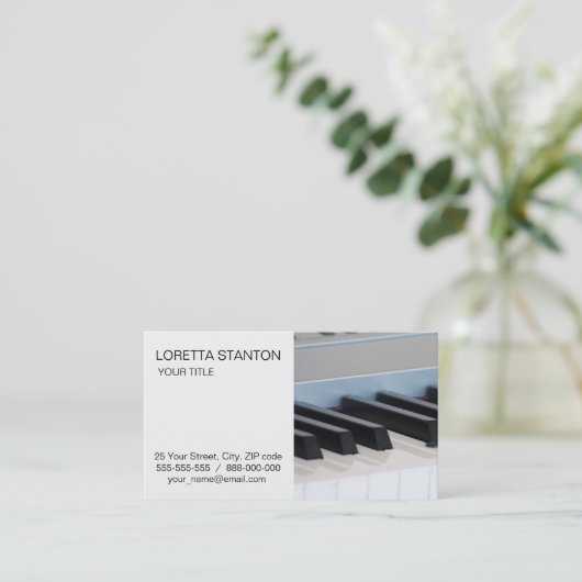 Synthesizer-Tastatur Visitenkarte (Stehend Vorderseite)