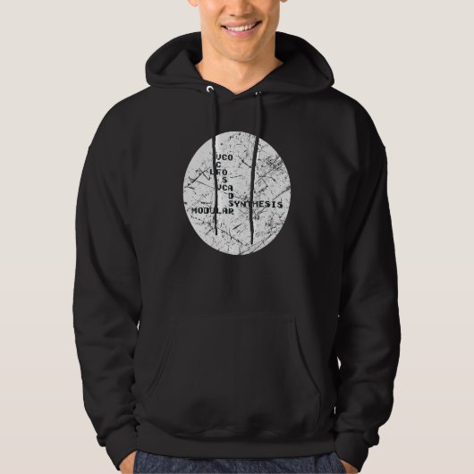 Synthesizer Techno Mappe Hoodie (Vorderseite)