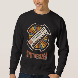 Synthesizer Vintage Klassische Retro Musik Liebe Sweatshirt