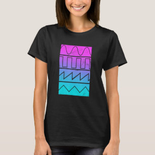 Synthesizer-Wellen-Synth-Spieler Musiker T-Shirt