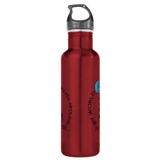 Synthesizer - Weltumdrehungen um robusten Steg Edelstahlflasche (Rückseite)