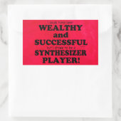 Synthesizer Wohlhabend und erfolgreicher rechtecki Rechteckiger Aufkleber (Tasche)