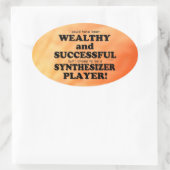 Synthesizer Wohlhabende und erfolgreiche Oval-Aufk Ovaler Aufkleber (Tasche)