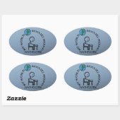 Synthesizer - World Revolves rund um Oval Sticker (Blatt)