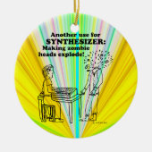 Synthesizer Zombie Explode Keramik Ornament (Vorne)