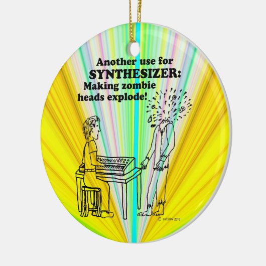 Synthesizer Zombie Explode Keramik Ornament (Links)