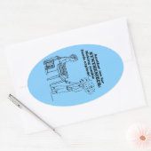 Synthesizer Zombie Explode Oval Sticker (Umschlag)