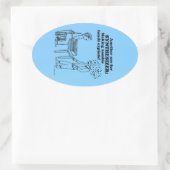 Synthesizer Zombie Explode Oval Sticker (Tasche)