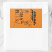 Synthesizer Zombie Explode rechteckige Aufkleber (Tasche)