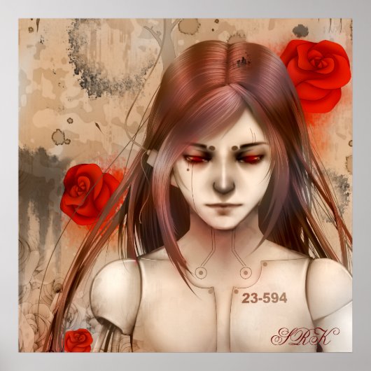 Synthetisches Beauty Red Version 24X24 Poster (Vorne)