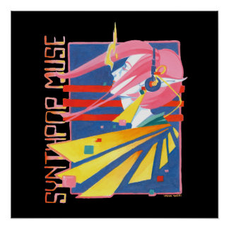 Synthpop Muse 80er Nostalgia Poster