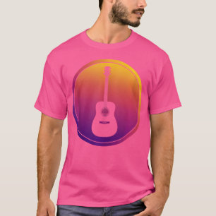 Synthwave Acoustic Gitarrist Musician Retrowave Gu T-Shirt