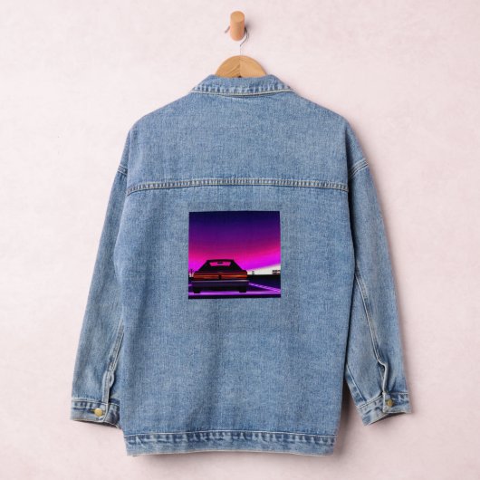 Synthwave Car outrun retrowave futuresynth scfi Jeansjacke (Hangar)