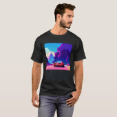 Synthwave Car outrun retrowave futuresynth scfi T-Shirt (Vorne ganz)