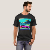 Synthwave Car outrun retrowave futuresynth scfi T-Shirt (Vorne ganz)