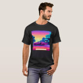 Synthwave car outrun retrowave futuresynth sci fi  T-Shirt (Vorne ganz)