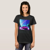 Synthwave car outrun retrowave futuresynth sci fi  T-Shirt (Vorne ganz)
