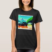 Synthwave car outrun retrowave futuresynth sci fi T-Shirt (Vorderseite)