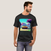 Synthwave car outrun retrowave futuresynth sci fi T-Shirt (Vorne ganz)