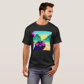 Synthwave car outrun retrowave futuresynth sci fi T-Shirt (Vorne ganz)